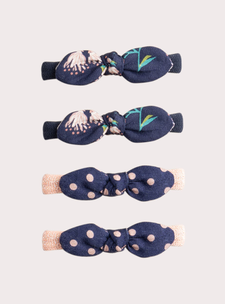  Set of 4 navy elastics for girls  VYAJOELA3 / 24WI01L7ELA070