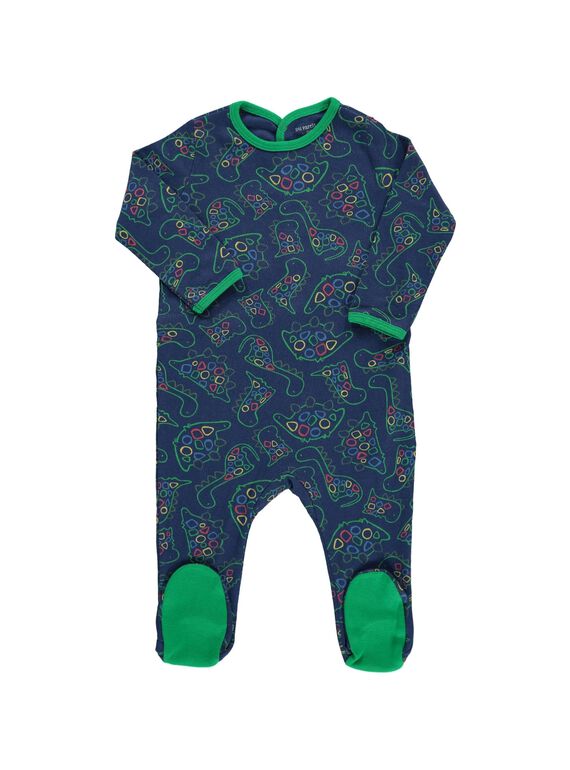 Baby boys' cotton sleepsuit DEGAGREAOP / 18WH14B6GRE099