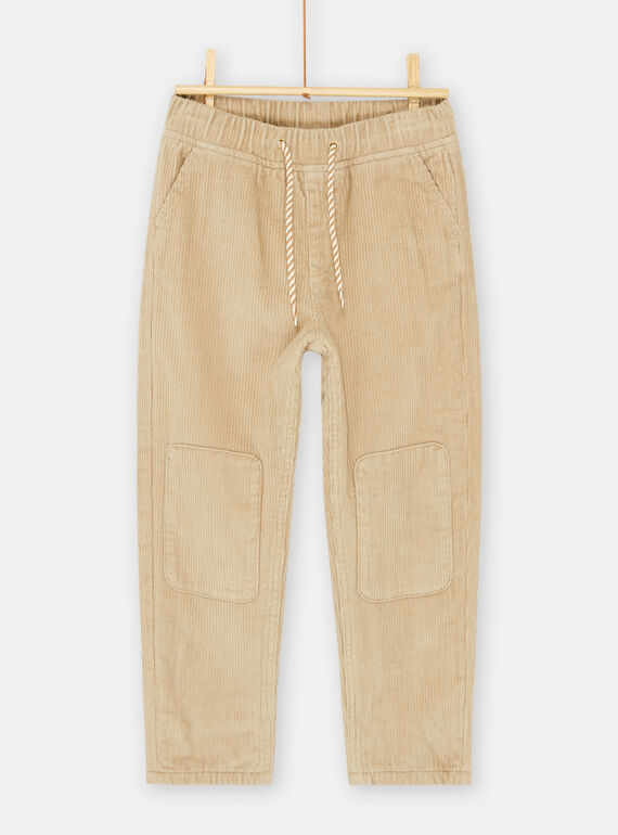 Beige corduroy pants SOLOPAN / 23W902R1PAN080