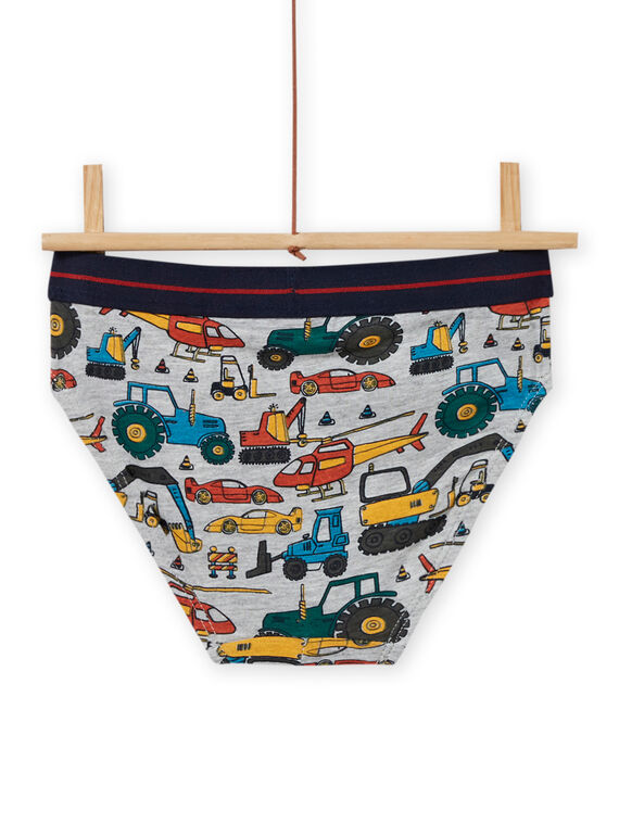 Boy's 3-pack of vehicle print briefs MEGOSLIVOI / 21WH12C1D5LJ922