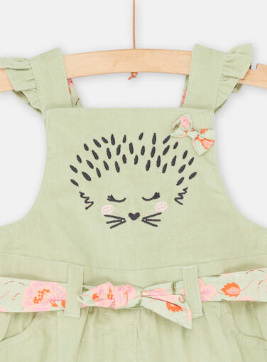 Baby Girl Light Green Short Jumpsuit Baby Girl Light Green Short Jumpsuit SIVERSAC / 23WG09J1CBL631