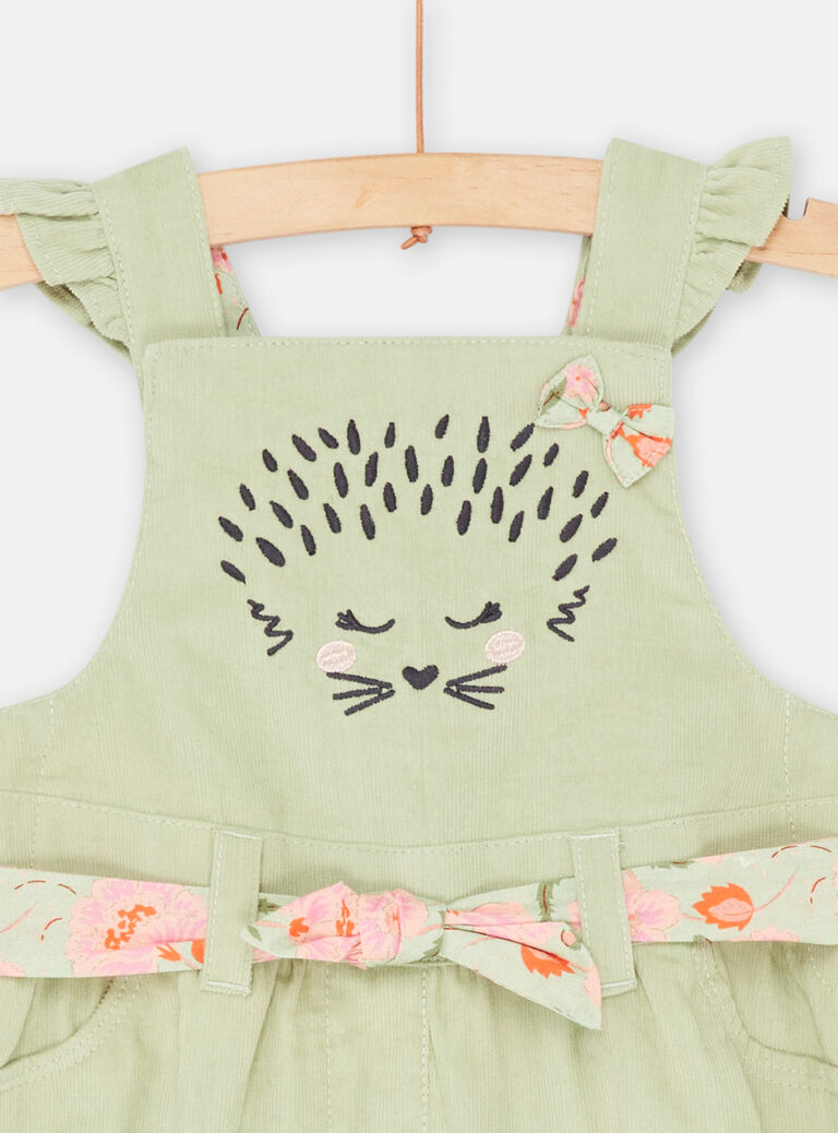 Baby Girl Light Green Short Jumpsuit Baby Girl Light Green Short Jumpsuit SIVERSAC / 23WG09J1CBL631