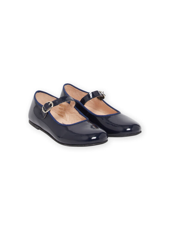 Child girl navy blue patent slippers NABABRIDEM / 22KK3552D13070