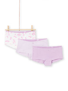 Set of 3 assorted parma and ecru shorts for girls MEFAHOTRIB / 21WH11B4SHY001