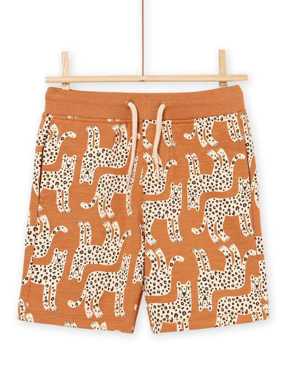Leopard print fleece shorts ROJOBER4 / 23S90299BER821