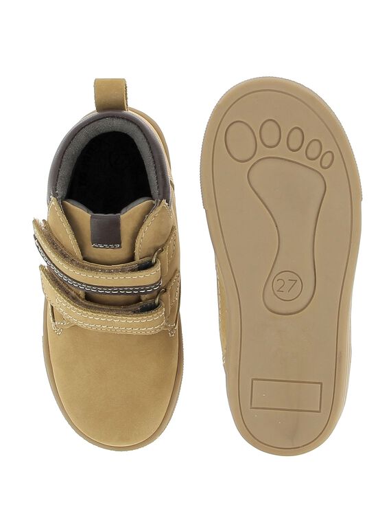 Boys' leather boots DGBOOTBAS / 18WK36T3D0D804