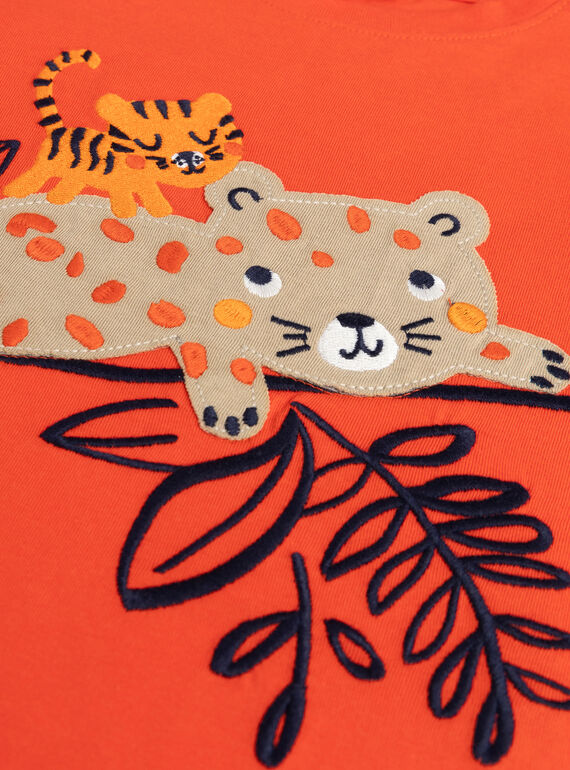 Long-sleeved animal animation T-shirt for baby boy  VUKOTEE1 / 24WG1033TMLF503