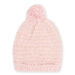 Child girl pink knitted hat with pompon