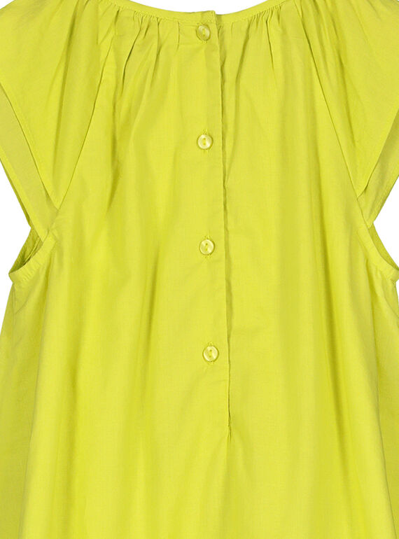 Girls' cotton dress FAPOROB3 / 19S901C3ROB605