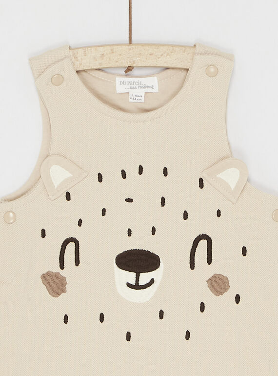 Sand dungarees with bear animation SOU1SAL / 23WF0512SAL808