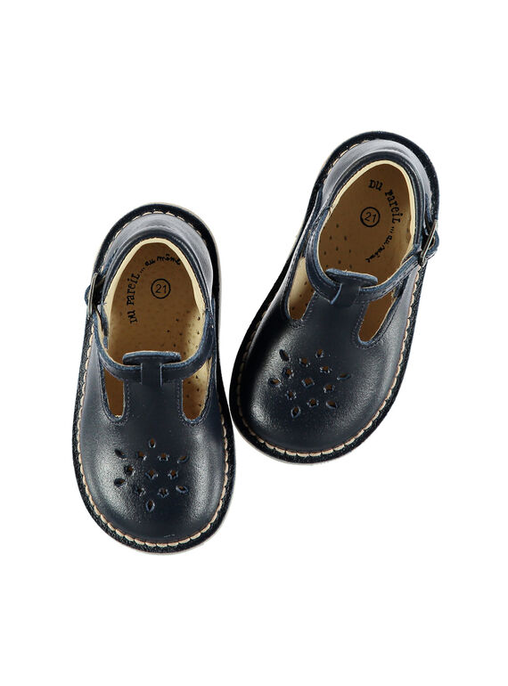 Baby boys' smart leather T-bar shoes. FBGSALBASI2 / 19SK3884D13070