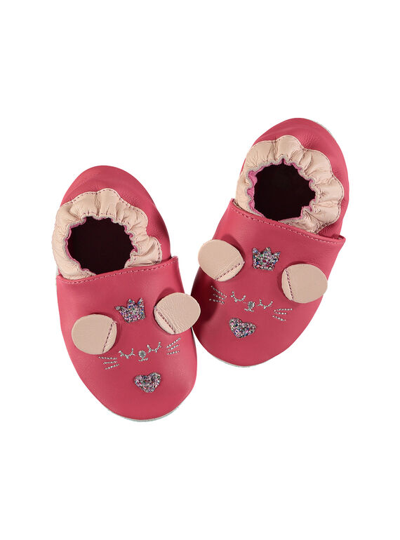 Baby girl's leather slippers. FNFSOU / 19SK3737D3S304