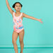Child girl powder pink swimsuit