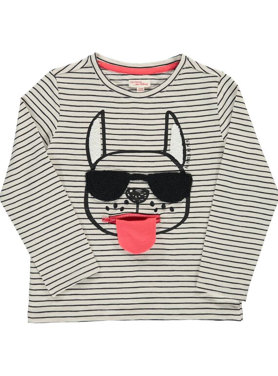 Boy's fancy striped T-shirt DOCHOTEE1 / 18W902F1TML810