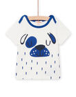 Baby boy ecru dog animation t-shirt NUJOTI3 / 22SG10C3TMC001
