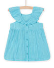 Baby girl blue dress NIFICROB2 / 22SG09U1ROB204