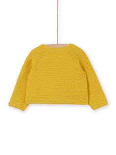 Yellow and lurex knit vest baby girl LINAUCAR1 / 21SG09L2CAR106