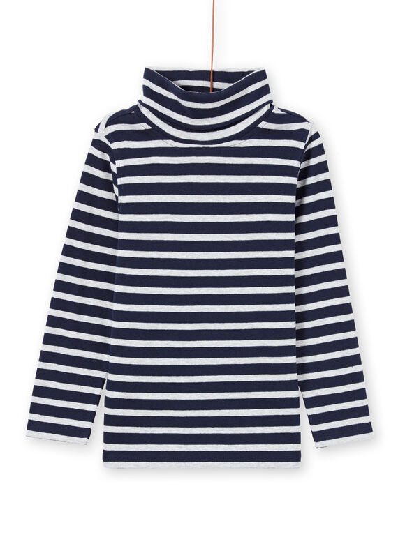 Boy's long sleeved midnight blue and white striped underpants MOJOSOUP4 / 21W902N4SPL705