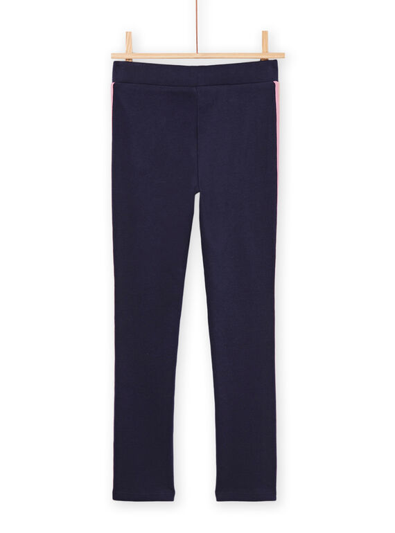 Navy blue soft pants with Lurex® band PAJOMIL1 / 22W901D3PAN070