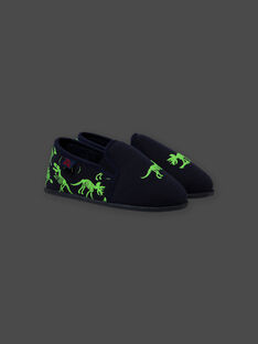 Blue night slippers with phosphorescent dinosaurs design for boy MOPANTDINO / 21XK3632D0B070