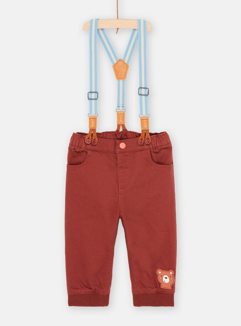 Baby boy tan pants with straps SUFORPAN1 / 23WG10K1PAN812