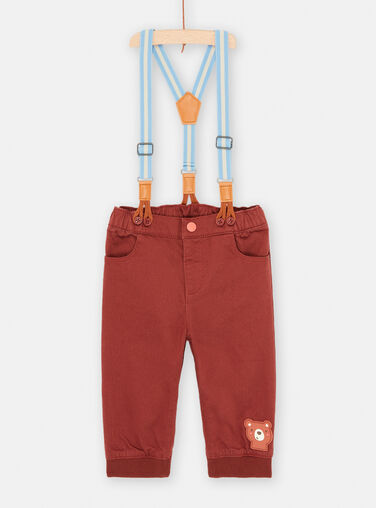Baby boy tan pants with straps SUFORPAN1 / 23WG10K1PAN812