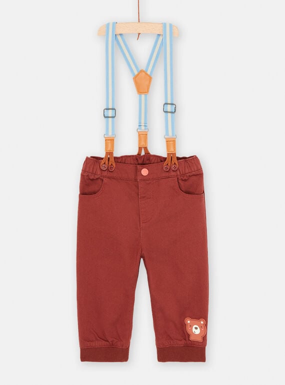 Baby boy tan pants with straps SUFORPAN1 / 23WG10K1PAN812