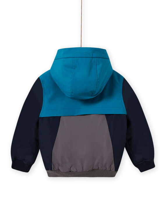Baby boy three-colored hooded jacket MOGROBLOU3 / 21W90252BLOC243