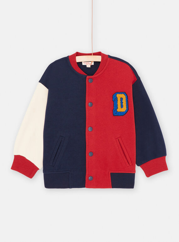 Boy's midnight blue and red colorblock teddy SOFORGIL / 23W902K1GIL705