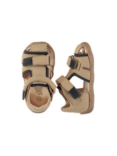 Baby boys' smart leather sandals FBGSANDHER / 19SK38C3D0E080