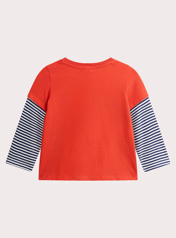 Long-sleeved animal animation T-shirt for baby boy  VUKOTEE1 / 24WG1033TMLF503