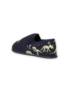Blue night slippers with phosphorescent dinosaurs design for boy MOPANTDINO / 21XK3632D0B070