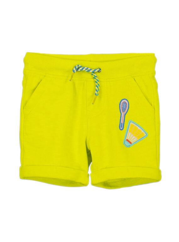 Boys' yellow shorts FOCABER3 / 19S902D3BER117
