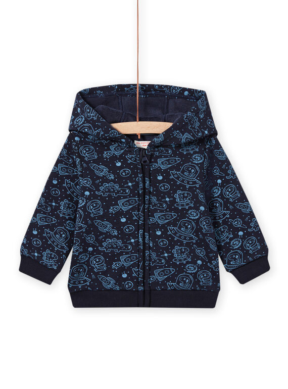 Blue black space print vest baby boy MUPLAGIL / 21WG10O1GILC243