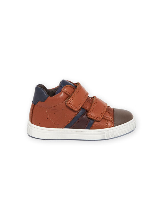 Camel leather sneakers child boy MOBASNEWTAN / 21XK3674D3F804
