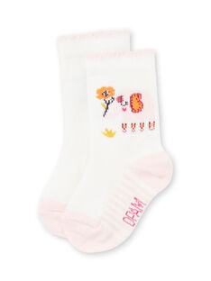 Baby girl ecru socks LYITERSOQ / 21SI09V1SOQ001