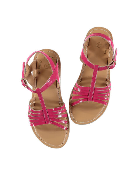 Girls' smart patent leather sandals FFSANDOLI2 / 19SK35C5D0E304