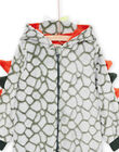 Hooded velvet jumpsuit with dragon animation PEGOSURDRA / 22WH1232D4F621
