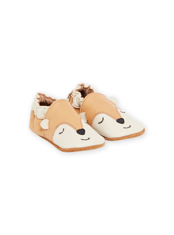 Baby girl soft leather slippers with fox pattern MUCHOFOX / 21XK3821D3S802