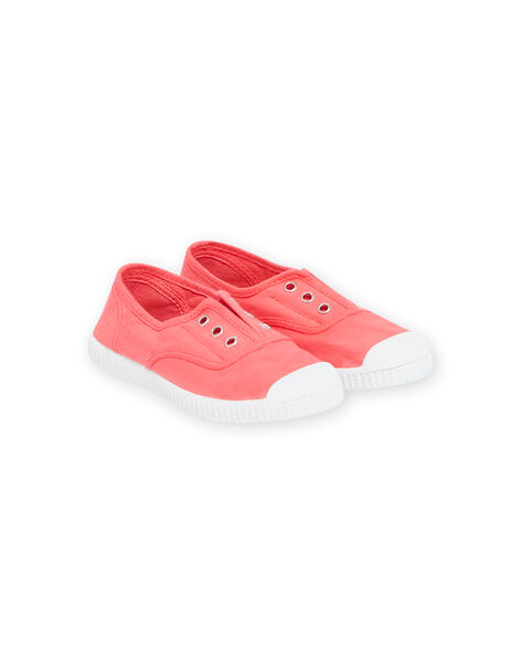 Pink canvas sneakers child girl NATOILCIEFU / 22KK3593D16030