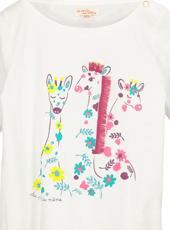 Girls' long-sleeved T-shirt FACATEE1 / 19S901D1TML000