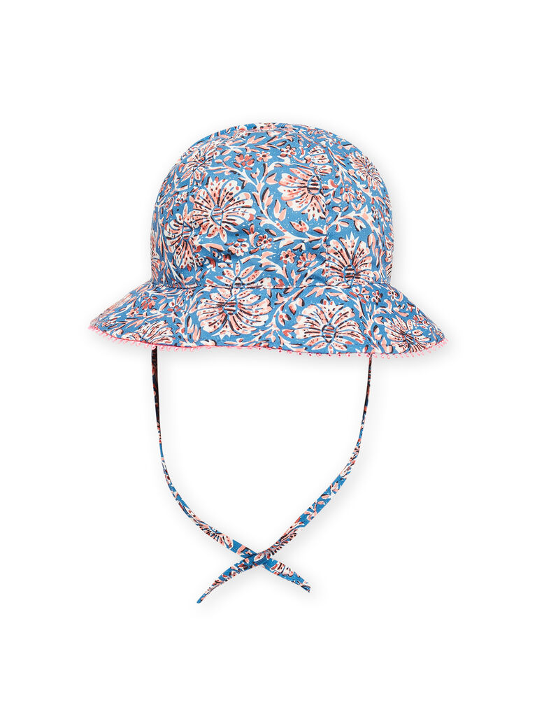 Baby girl blue floral hat NYISANCHA / 22SI09C2CHAC221