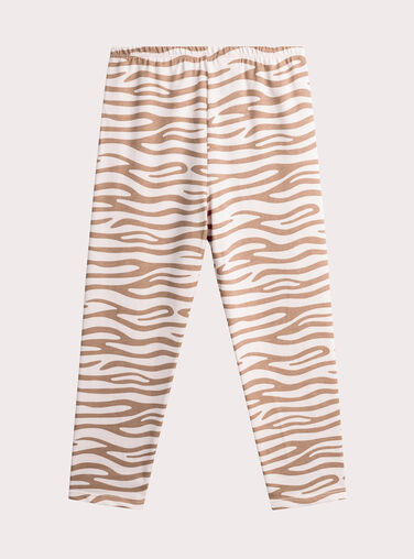 Girls' plain ecru pyjamas WEFAPYJTIG / 25SH1194PYJ114