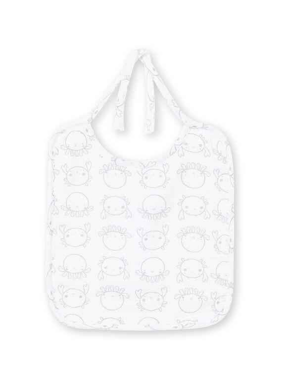 Set of 2 ecru and taupe matching bibs LOU2BAV2 / 21SF42I4BAV621