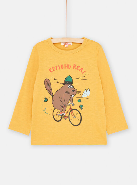 Boy's topaz beaver bicycle T-shirt SOJOCOTEE1 / 23W902N1TMLB118