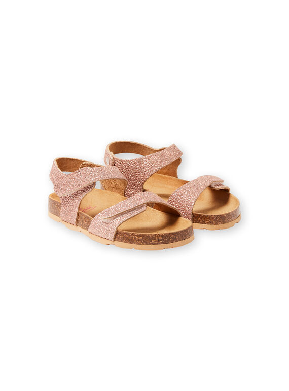 Pink gold sandals for baby girls LFNUGOLD / 21KK3556D0EK009