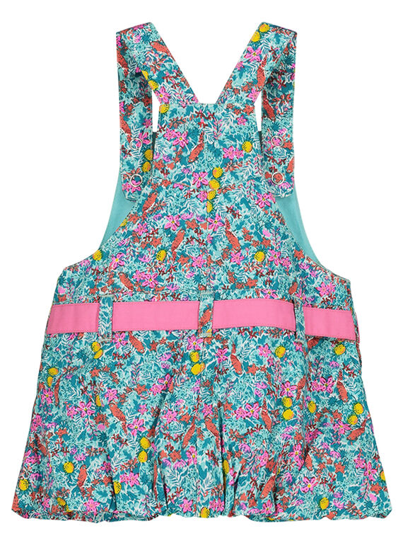 Baby girls' flowery dungaree dress FICUROB3 / 19SG09N3ROB202