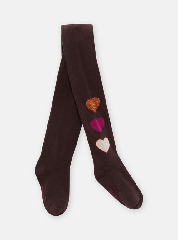 Girl's brown tights SYALOCOL / 23WI01N2COLI803