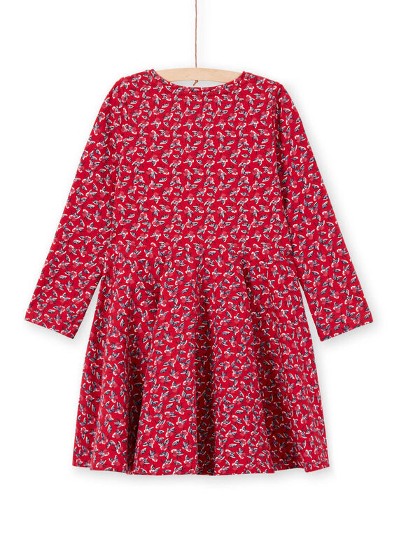 Red dress with flowery print for baby girl MAMIXROB3 / 21W901J1ROB511