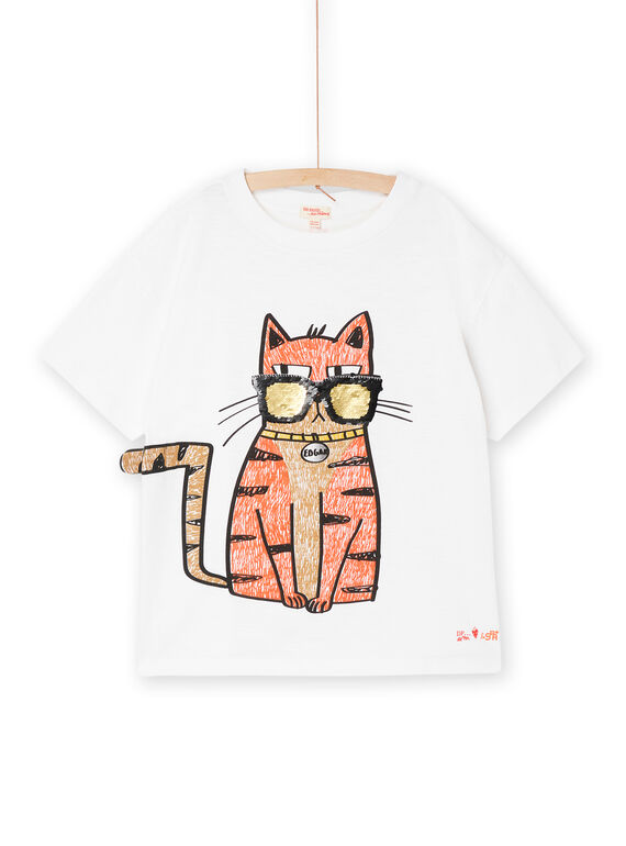 White cat print t-shirt spa capsule ROSPATI3 / 23S902P1TMC000